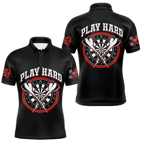 Polo Fléchettes Homme Femme Noir - Play Hard 180 - Polo Homme