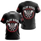 Polo Fléchettes Homme Femme Noir - Play Hard 180 - T-Shirt Femme