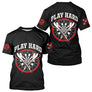 Polo Fléchettes Homme Femme Noir - Play Hard 180 - T-Shirt Homme