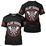Polo Fléchettes Homme Femme Noir - Play Hard 180 - T-Shirt Homme
