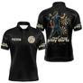 Polo Fléchettes Homme Femme Noir - Real Man Real Woman - Polo Homme