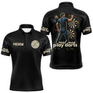 Polo Fléchettes Homme Femme Noir - Real Man Real Woman - Polo Homme