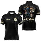 Polo Fléchettes Homme Femme Noir - Real Man Real Woman - Polo Homme