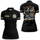 Polo Fléchettes Homme Femme Noir - Real Man Real Woman - Polo Zippé Femme