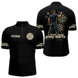 Polo Fléchettes Homme Femme Noir - Real Man Real Woman - Polo Zippé Homme
