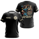 Polo Fléchettes Homme Femme Noir - Real Man Real Woman - T-Shirt Femme
