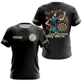 Polo Fléchettes Homme Femme Noir - Real Man Real Woman - T-Shirt Femme