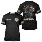 Polo Fléchettes Homme Femme Noir - Real Man Real Woman - T-Shirt Homme