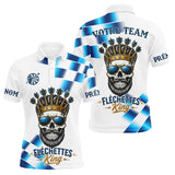 Polo Fléchettes King & Queen - Crâne Royal Bleu - Polo Homme