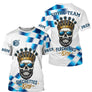 Polo Fléchettes King & Queen - Crâne Royal Bleu - T-Shirt Homme