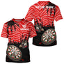 Polo Fléchettes Loup Alpha - Rouge Noir Personnalisé - T-Shirt Homme