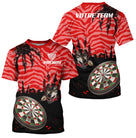 Polo Fléchettes Loup Alpha - Rouge Noir Personnalisé - T-Shirt Homme