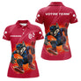 Polo Fléchettes Loup Cartoon - Style Champion Personnalisé - Polo Femme