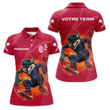 Polo Fléchettes Loup Cartoon - Style Champion Personnalisé - Polo Femme