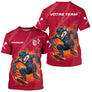 Polo Fléchettes Loup Cartoon - Style Champion Personnalisé - T-Shirt Homme