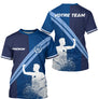 Polo Fléchettes Marine Royal - Silhouette Joueur Personnalisé - T-Shirt Homme