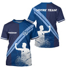 Polo Fléchettes Marine Royal - Silhouette Joueur Personnalisé - T-Shirt Homme