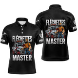 Polo Fléchettes Master Personnalisé - Style Offroad Noir - Polo Homme