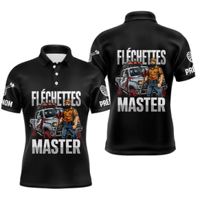 Polo Fléchettes Master Personnalisé - Style Offroad Noir - Polo Homme