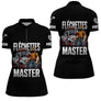 Polo Fléchettes Master Personnalisé - Style Offroad Noir - Polo Zippé Femme
