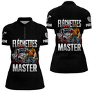 Polo Fléchettes Master Personnalisé - Style Offroad Noir - Polo Zippé Femme