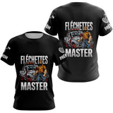 Polo Fléchettes Master Personnalisé - Style Offroad Noir - T-Shirt Femme