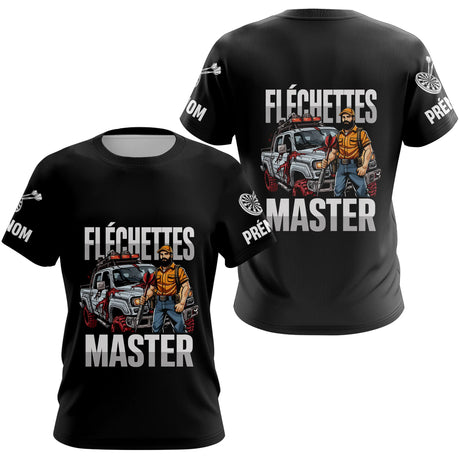 Polo Fléchettes Master Personnalisé - Style Offroad Noir - T-Shirt Femme