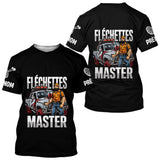 Polo Fléchettes Master Personnalisé - Style Offroad Noir - T-Shirt Homme