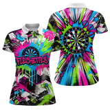 Polo Fléchettes Néon & Graffiti - Style Darts Dynamique - Polo Femme