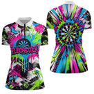 Polo Fléchettes Néon & Graffiti - Style Darts Dynamique - Polo Zippé Femme