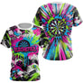 Polo Fléchettes Néon & Graffiti - Style Darts Dynamique - T-Shirt Femme