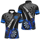 Polo Fléchettes Noir Bleu - Électrique Haute Performance - Polo Homme