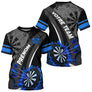 Polo Fléchettes Noir Bleu - Électrique Haute Performance - T-Shirt Homme