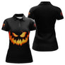 Polo Fléchettes Noir & Orange - Spéciale Halloween - Polo Femme