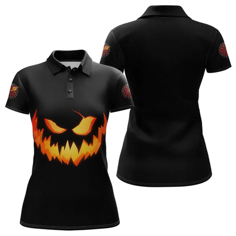 Polo Fléchettes Noir & Orange - Spéciale Halloween - Polo Femme