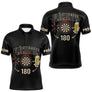 Polo Fléchettes Noir Personnalisé - 180 Bière Homme Femme - Polo Homme