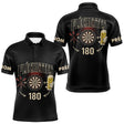 Polo Fléchettes Noir Personnalisé - 180 Bière Homme Femme - Polo Homme