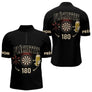 Polo Fléchettes Noir Personnalisé - 180 Bière Homme Femme - Polo Zippé Homme