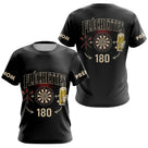 Polo Fléchettes Noir Personnalisé - 180 Bière Homme Femme - T-Shirt Femme