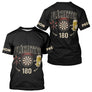 Polo Fléchettes Noir Personnalisé - 180 Bière Homme Femme - T-Shirt Homme
