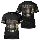 Polo Fléchettes Noir Personnalisé - 180 Bière Homme Femme - T-Shirt Homme