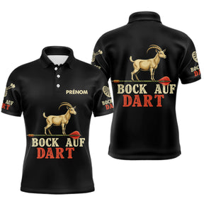 Polo Fléchettes Noir Personnalisé - Bock Auf Homme Femme - Polo Homme