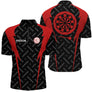 Polo Fléchettes Noir Personnalisé - Cible Géante Pro - Polo Zippé Homme