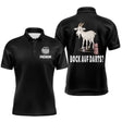 Polo Fléchettes Noir Personnalisé - Design Chèvre Homme Femme - Polo Homme