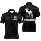 Polo Fléchettes Noir Personnalisé - Design Chèvre Homme Femme - Polo Homme