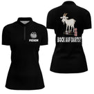 Polo Fléchettes Noir Personnalisé - Design Chèvre Homme Femme - Polo Zippé Femme