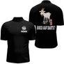 Polo Fléchettes Noir Personnalisé - Design Chèvre Homme Femme - Polo Zippé Homme