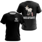 Polo Fléchettes Noir Personnalisé - Design Chèvre Homme Femme - T-Shirt Femme