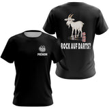 Polo Fléchettes Noir Personnalisé - Design Chèvre Homme Femme - T-Shirt Femme