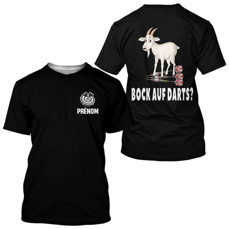 Polo Fléchettes Noir Personnalisé - Design Chèvre Homme Femme - T-Shirt Homme